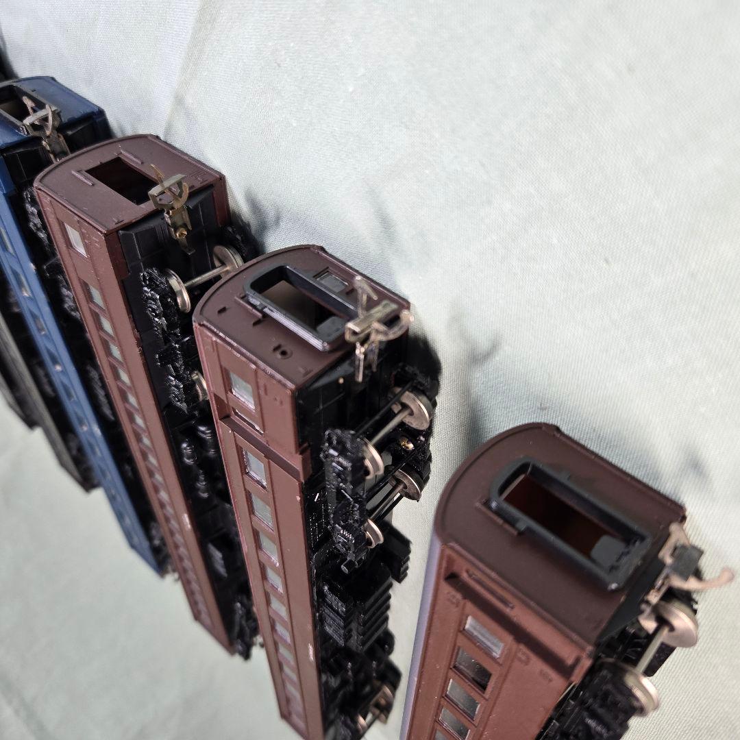 HOプラスチック製客車6両(Aセット)。ジャンク品。