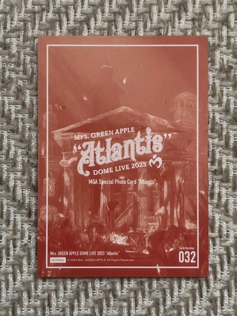 Mrs.GREEN APPLE フォトカード 032 アトランティス - メルカリ