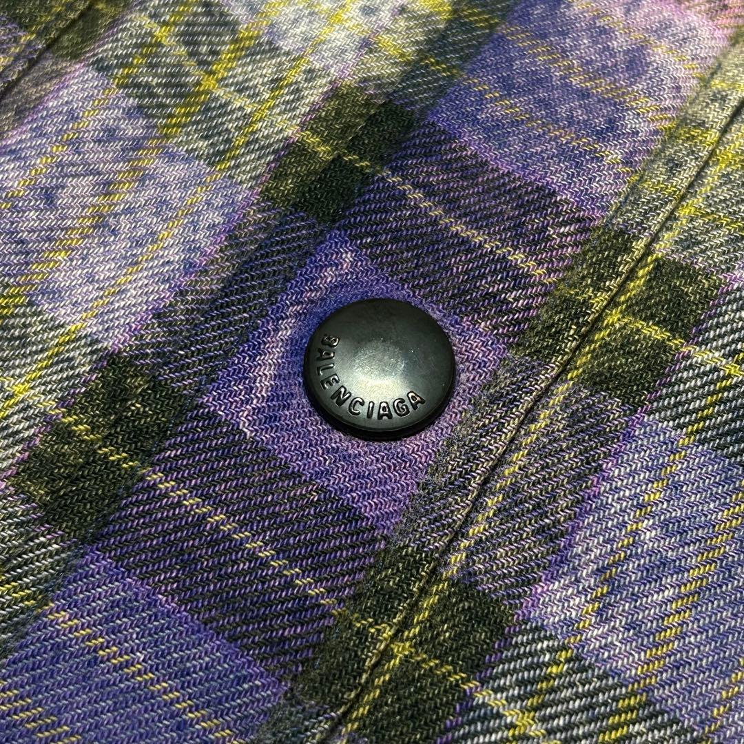 BALENCIAGA 22AW チェックフランネルシャツ