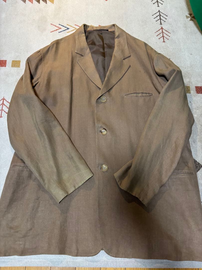 ヨウジヤマモト　ヴィンテージ　リネン　ベージュ　モード　超希少　セットアップ
