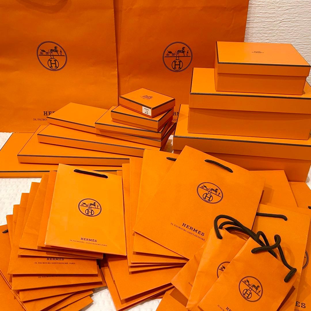 【新品同様多数】極上美品 エルメス まとめ40点 ボックス空箱 ショッパー 紙袋 40点以上～☆ HERMES エルメス 紙袋 ショッパー 保存袋 大量 まとめ