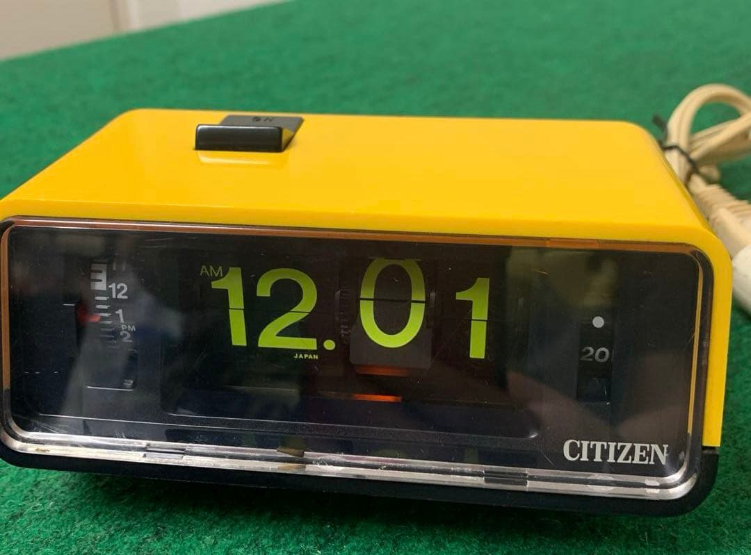 メンテ済・動作正常】CITIZEN パタパタ時計 ハイリーフ・カーチス赤白