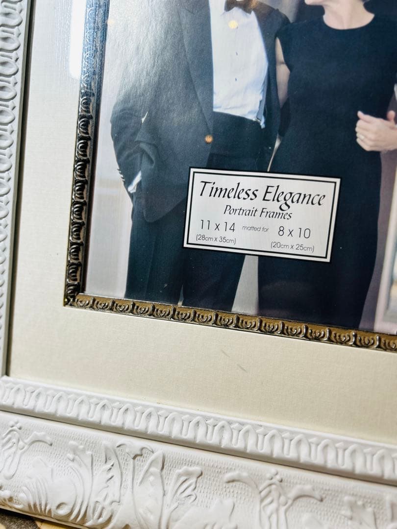 アンティーク額縁‼️ シャービー・デザイン額縁マットホワイト大サイズ