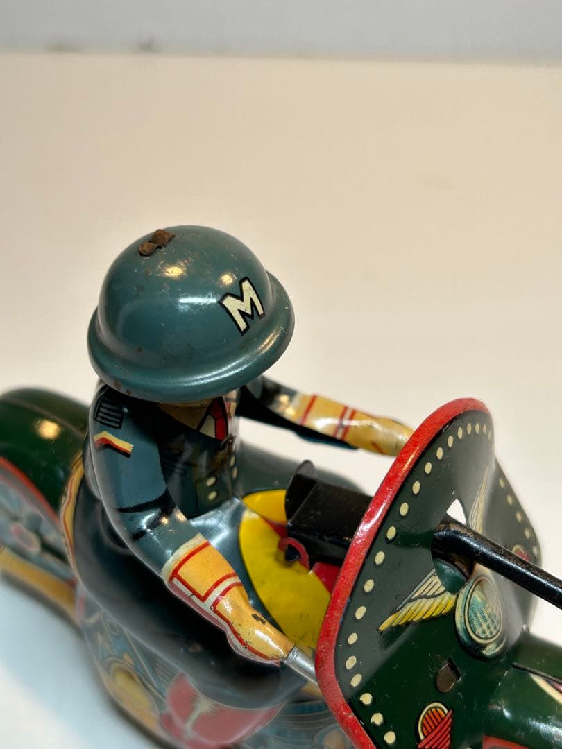 当時物 ブリキ 1950s タイヨー社製 ミリタリーバイク トミカ 大盛屋