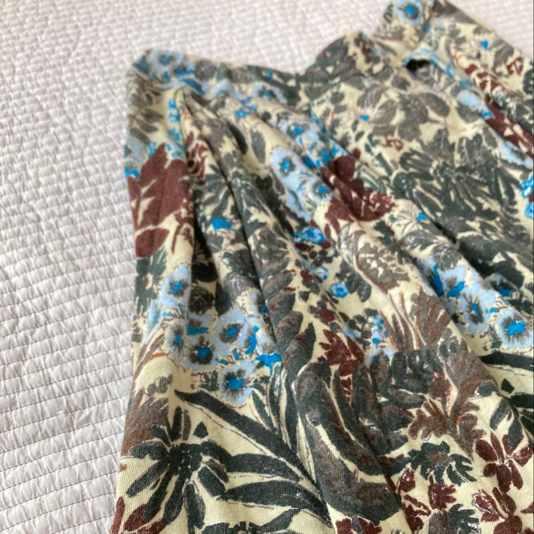 45R ボタニカル天竺スカート