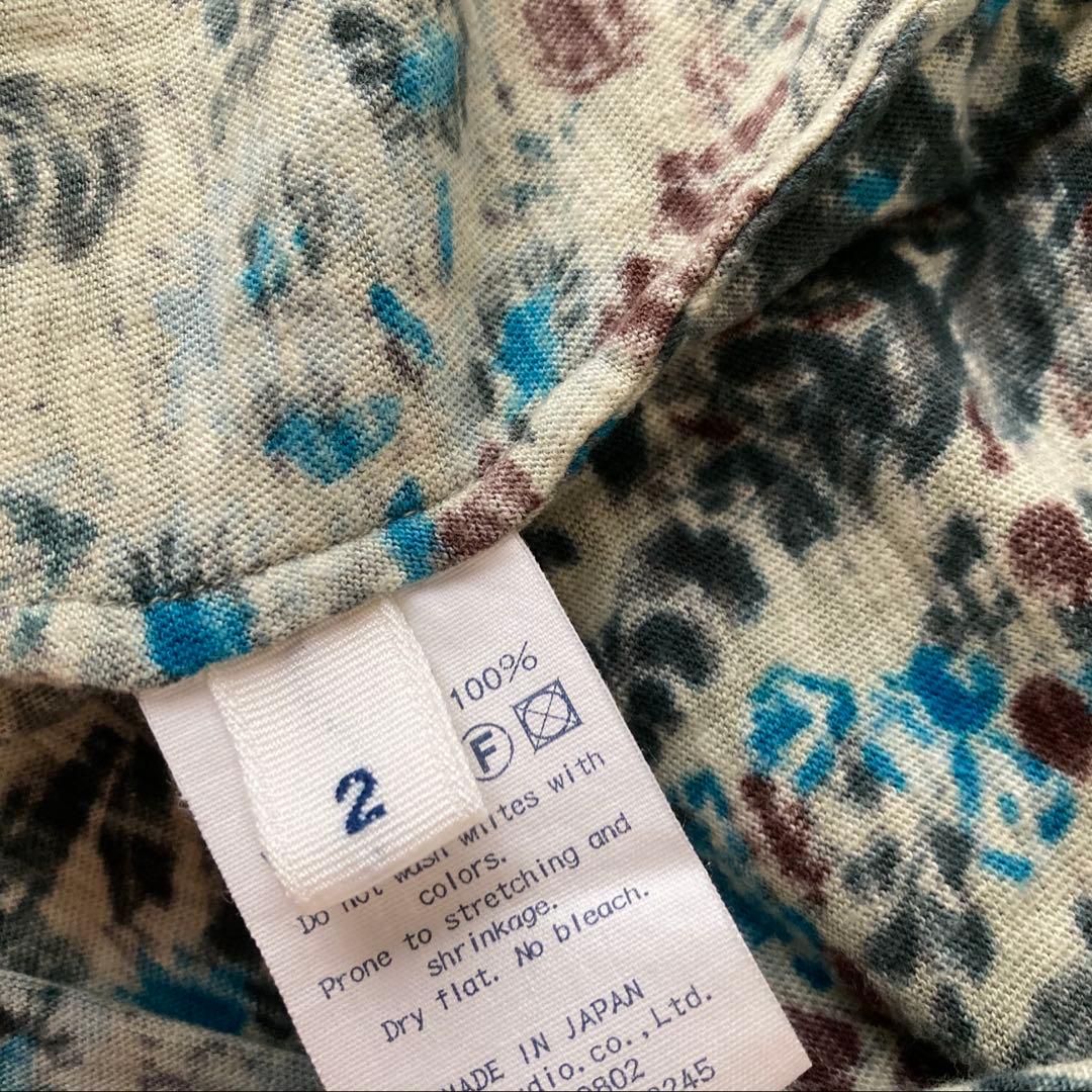 45R ボタニカル天竺スカート