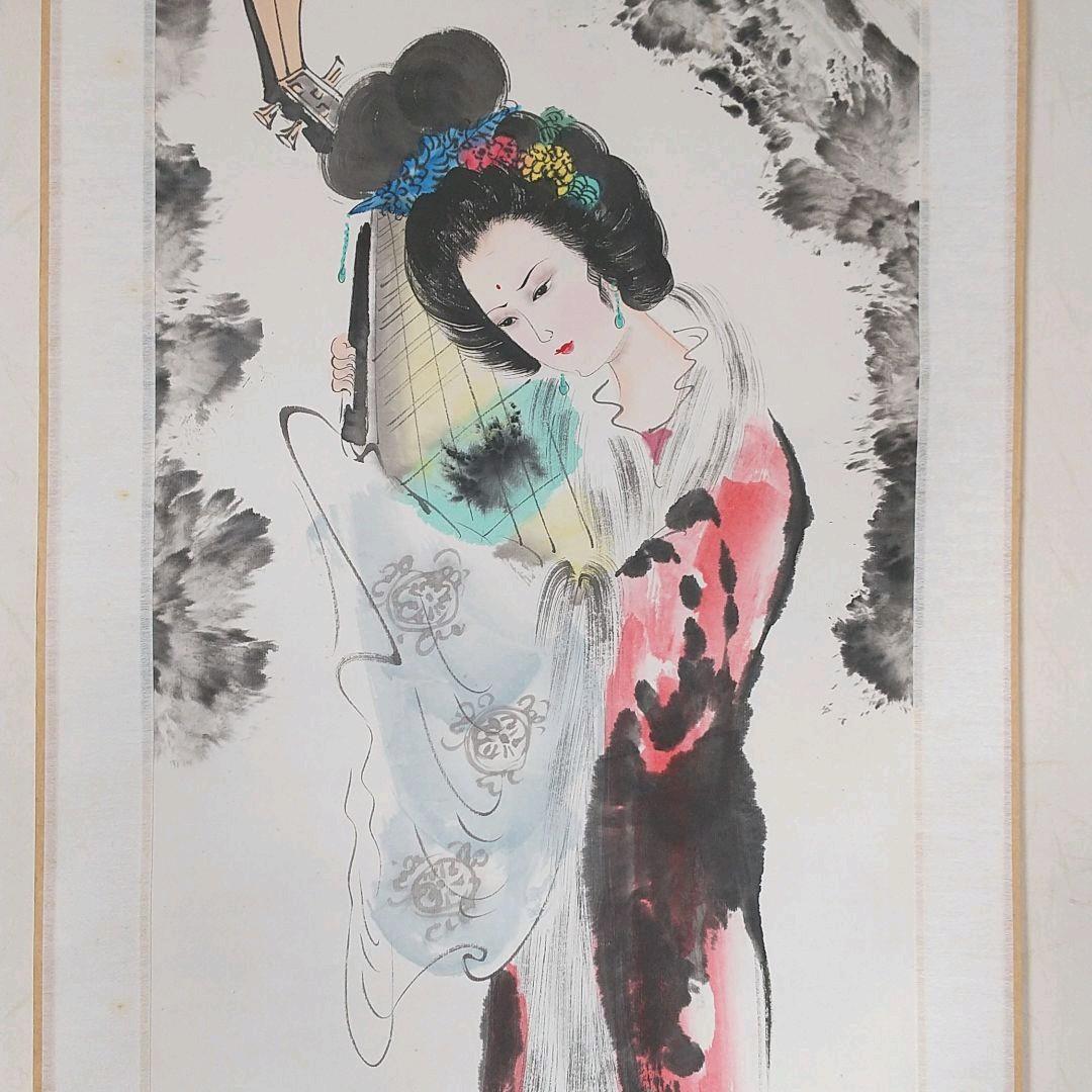 掛け軸 中国歴史美人図 昭君出塞・貂蝉拝月・貴妃醉酒