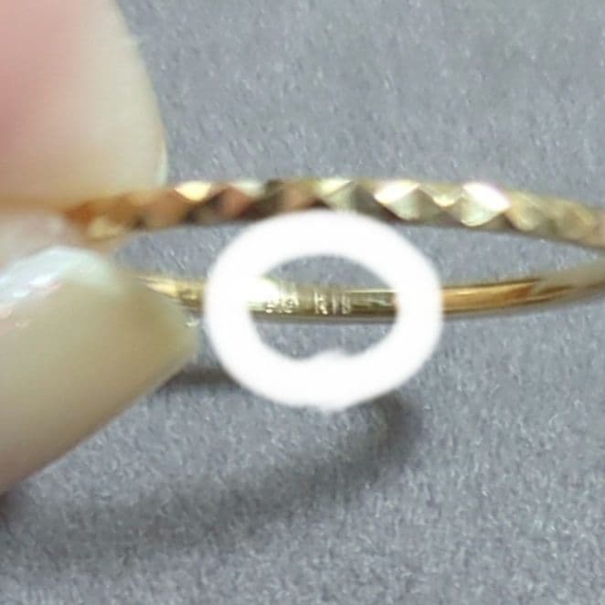 ete　K18YGクレールスタッズカットリング