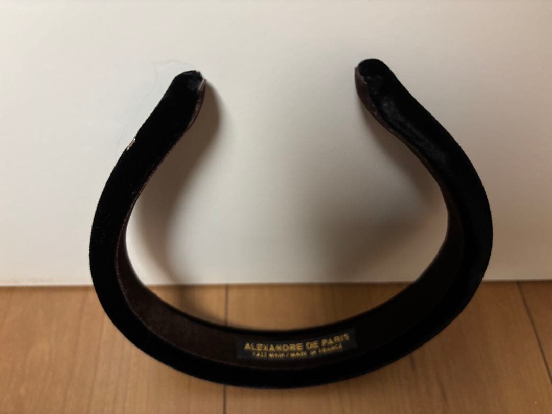 【未使用】アレクサンドル ドゥ パリ マッキントッシュ ベロア カチューシャ 黒