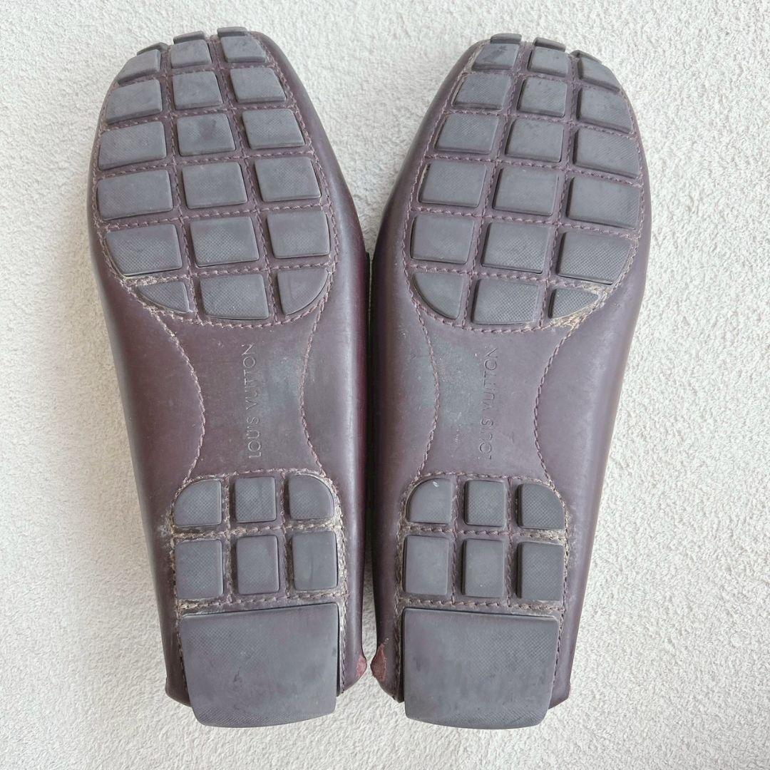 極美品 ルイヴィトンLOUIS VUITTON レザー モカシン シューズ 革靴