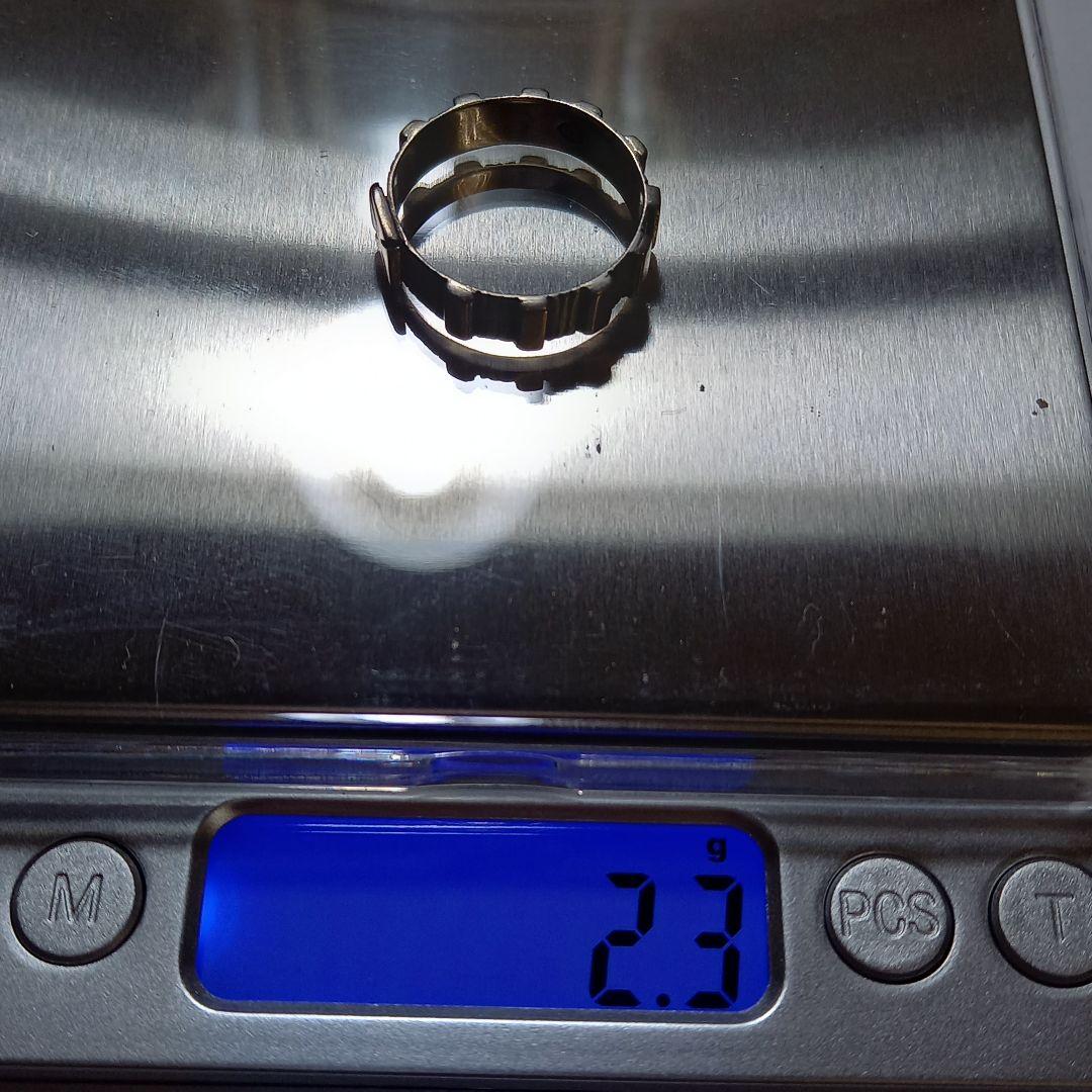 K10、K18 スターリングシルバー950メンズリング 24号　量目2.3g