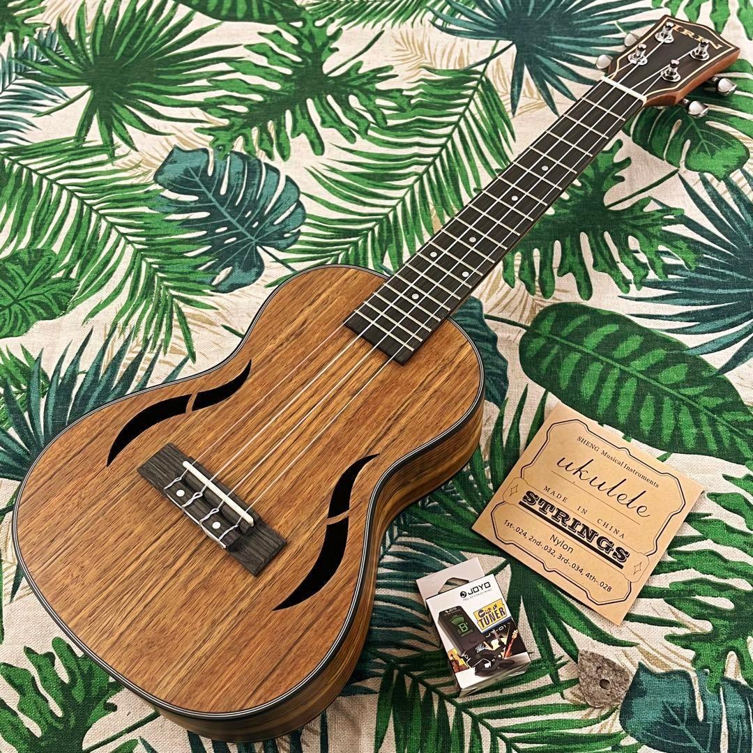 【入門セット】IRINのウォルナット材コンサート・ウクレレ【ウクレレ専門店】