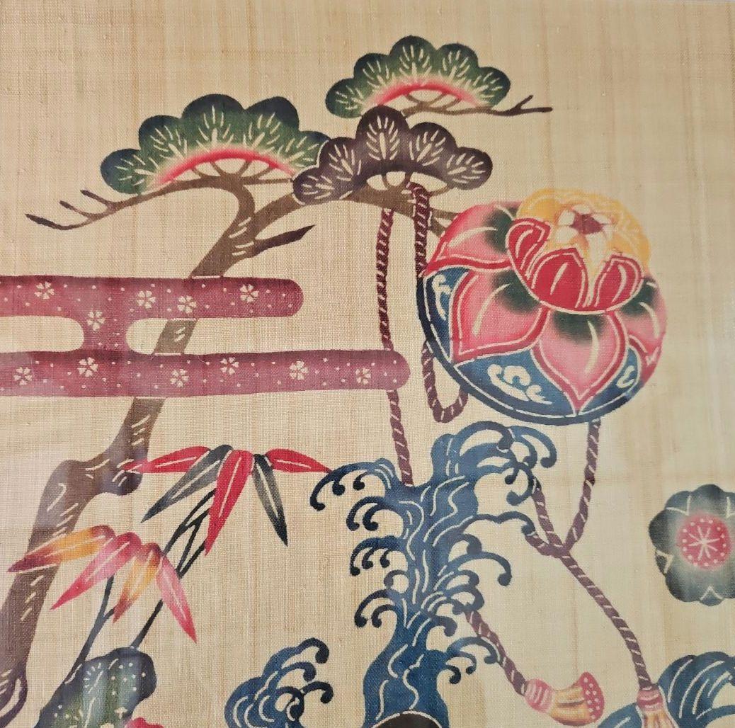 喜如嘉『芭蕉布』　城間【紅型】研究所の額　額縁に難あり