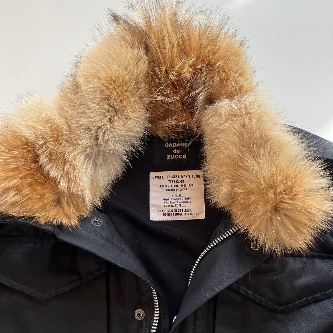 CABANE de zucca ファー付きブルゾン