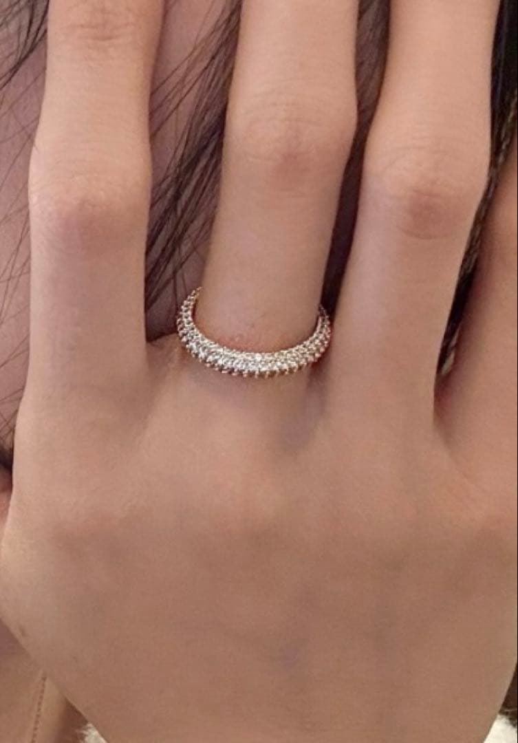 DANIEL WELLINGTON パヴェクリスタルリング13号ローズゴールド