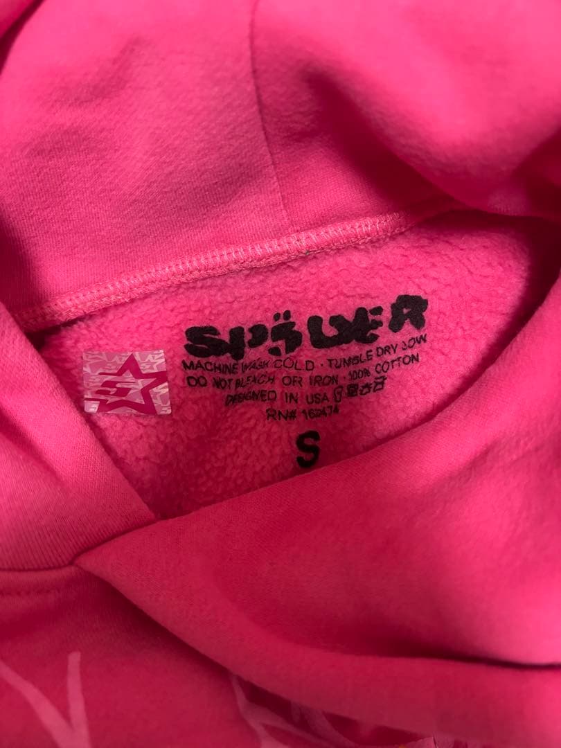 sp5der p＊nk パーカー ピンク