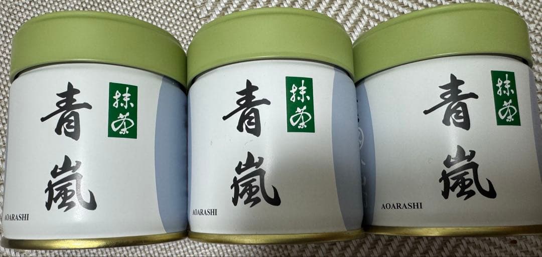 抹茶 40g 丸久小山園　青嵐3缶セット 抹茶 宇治 丸久小山園 青嵐 40g 缶詰（あおあらし） 薄茶 茶道 京都府