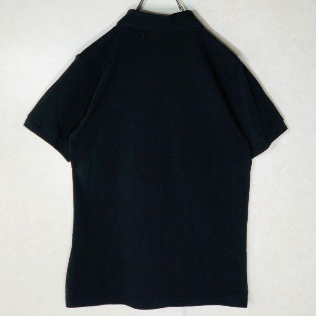 【人気モデル】プレイコムデギャルソン 同色刺繍ハートロゴ 半袖ポロシャツ L 黒