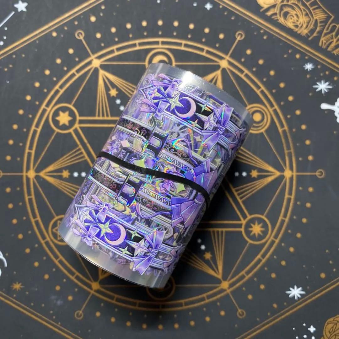 【9248】海外　マステ　中古巻　貝殻光マスキングテープ　紫　装飾系 9248】海外 マステ 中古巻 貝殻光マスキングテープ 紫 装飾系 9248