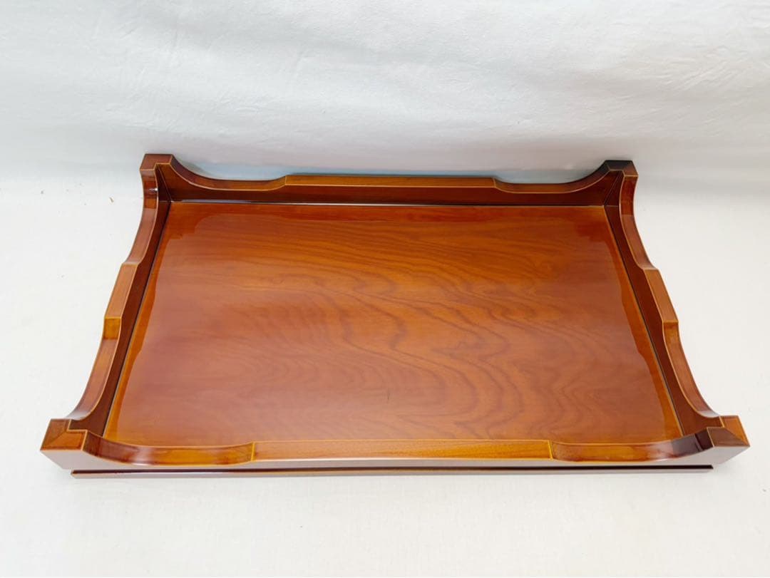 未使用 華道具 飛騨春慶塗 天然木製 花台 供物台 置台 盆栽台 飾台 元箱