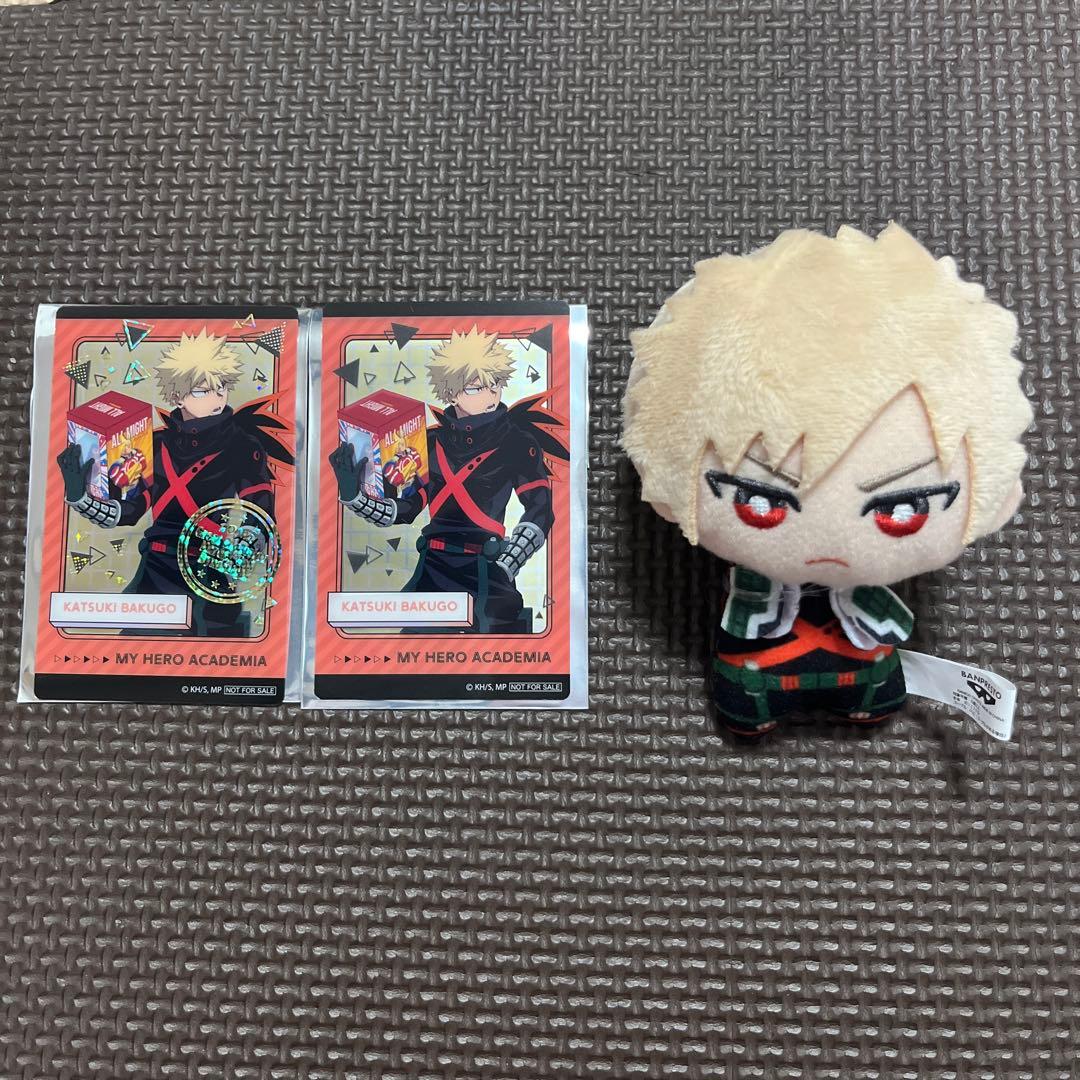 ヒロアカ ナムコ限定 ちみっともぬい 特典 クリアカード 爆豪勝己