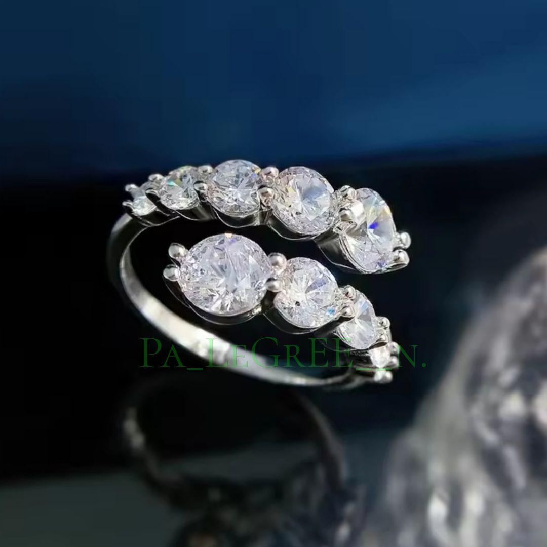 aa1a指輪レディース結婚指輪　婚約指輪　モアサナイト 　18k　S925