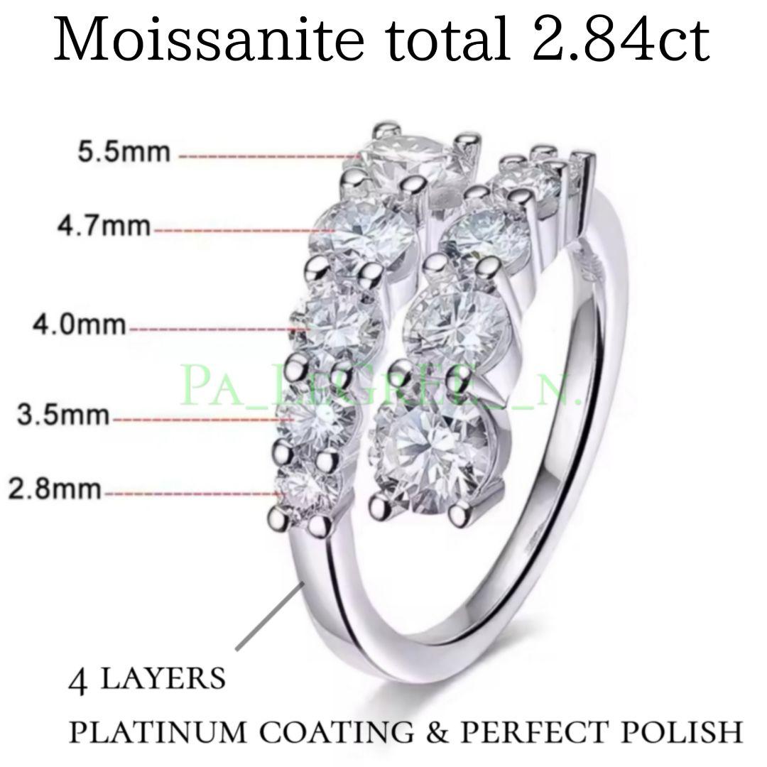 aa1a指輪レディース結婚指輪　婚約指輪　モアサナイト 　18k　S925