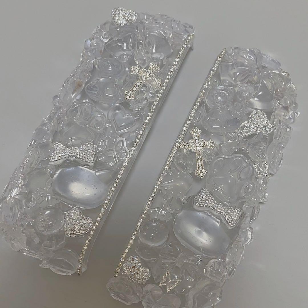 カニ　IQOSケースデコ　イルマデコ　透明　うるうる　氷　2点まとめ買い