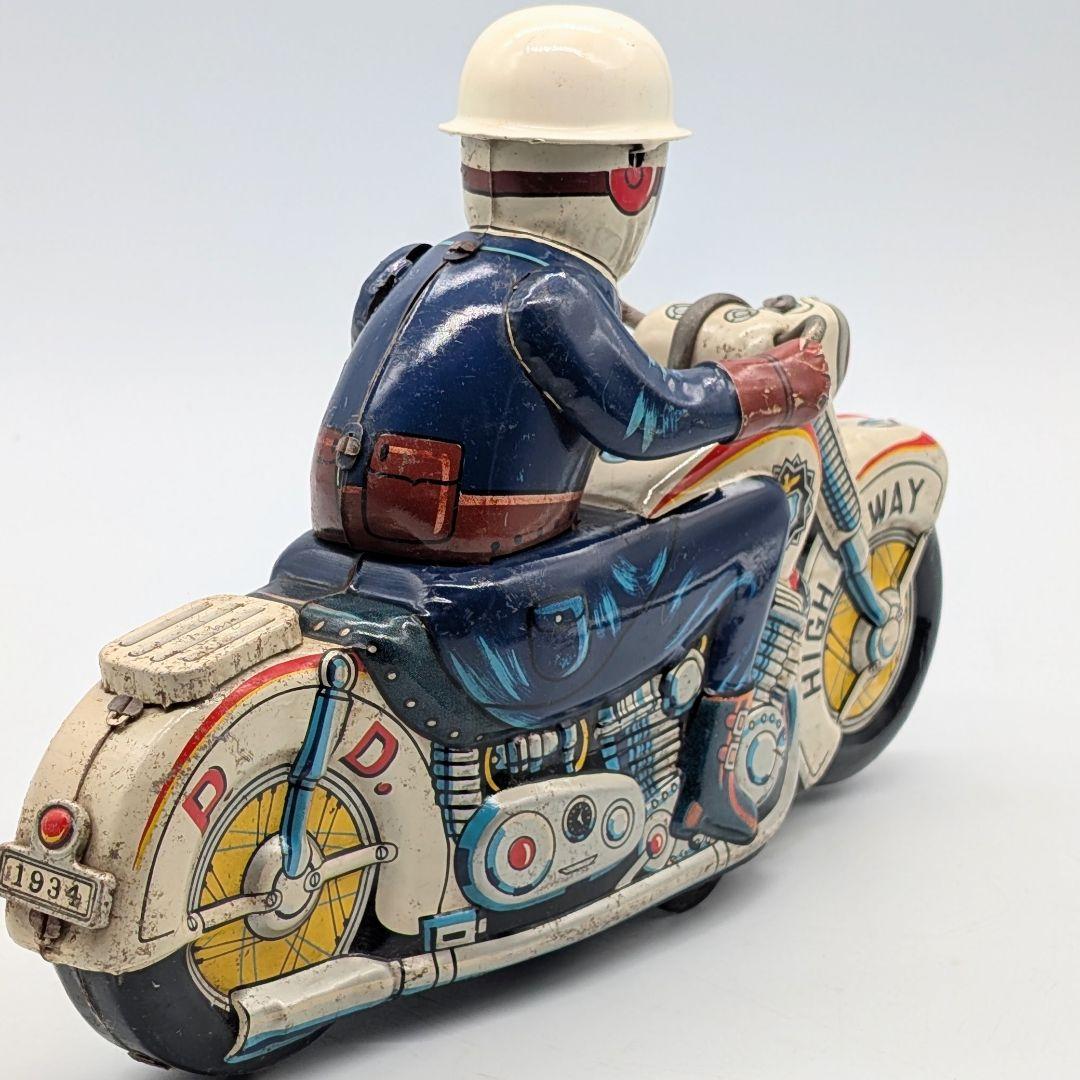 レトロホビー アサヒ玩具 ハイウェイP.D.ポリス ブリキ フリクションバイク