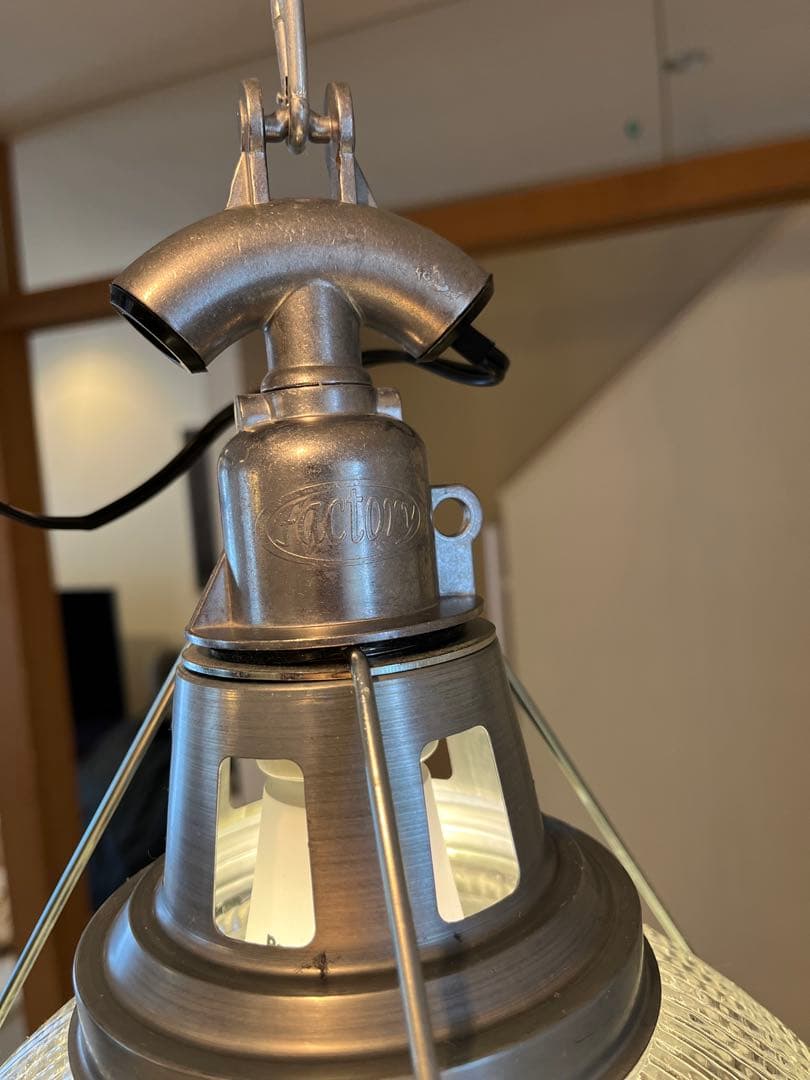 インダストリアル ペンダントライト シルバー 吊り下げ式