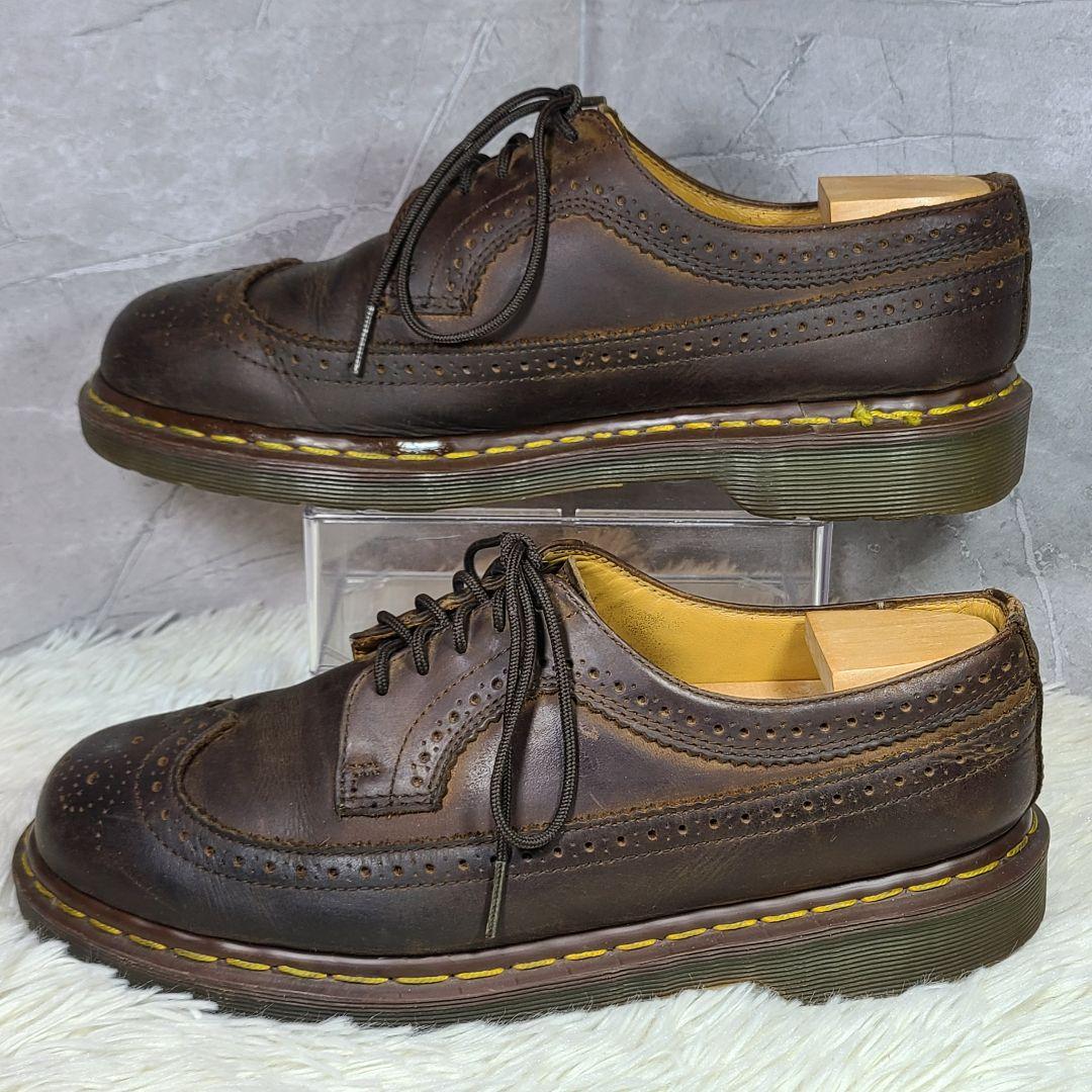 【Dr.Martens】フルブローグ ウイングチップ　イングランド製　ブラウン