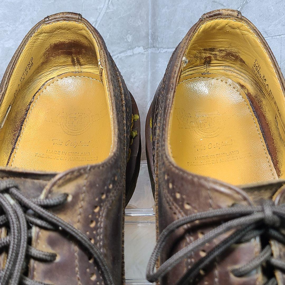 【Dr.Martens】フルブローグ ウイングチップ　イングランド製　ブラウン