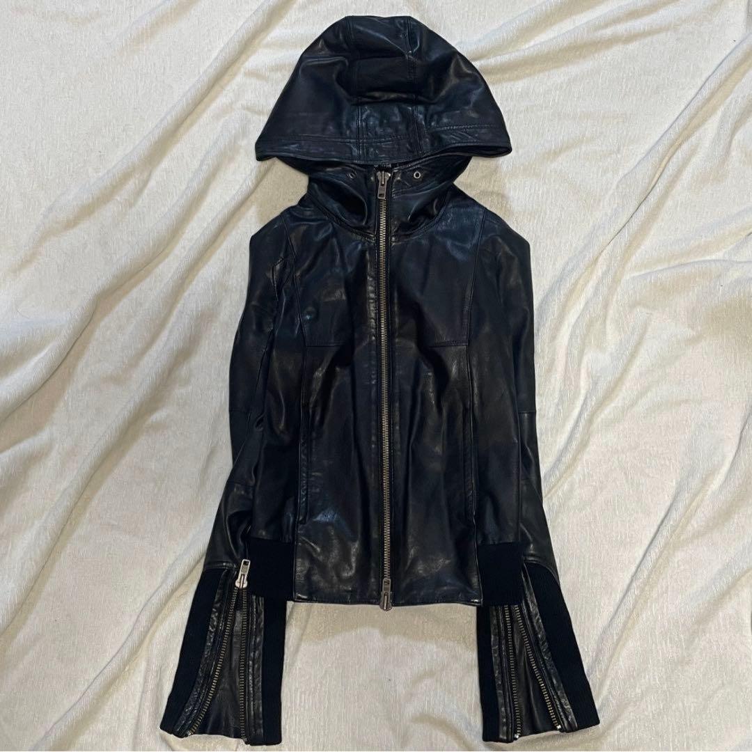 00s ハイネック 変形 レザージャケット Ekam 風 平成 アーカイブ