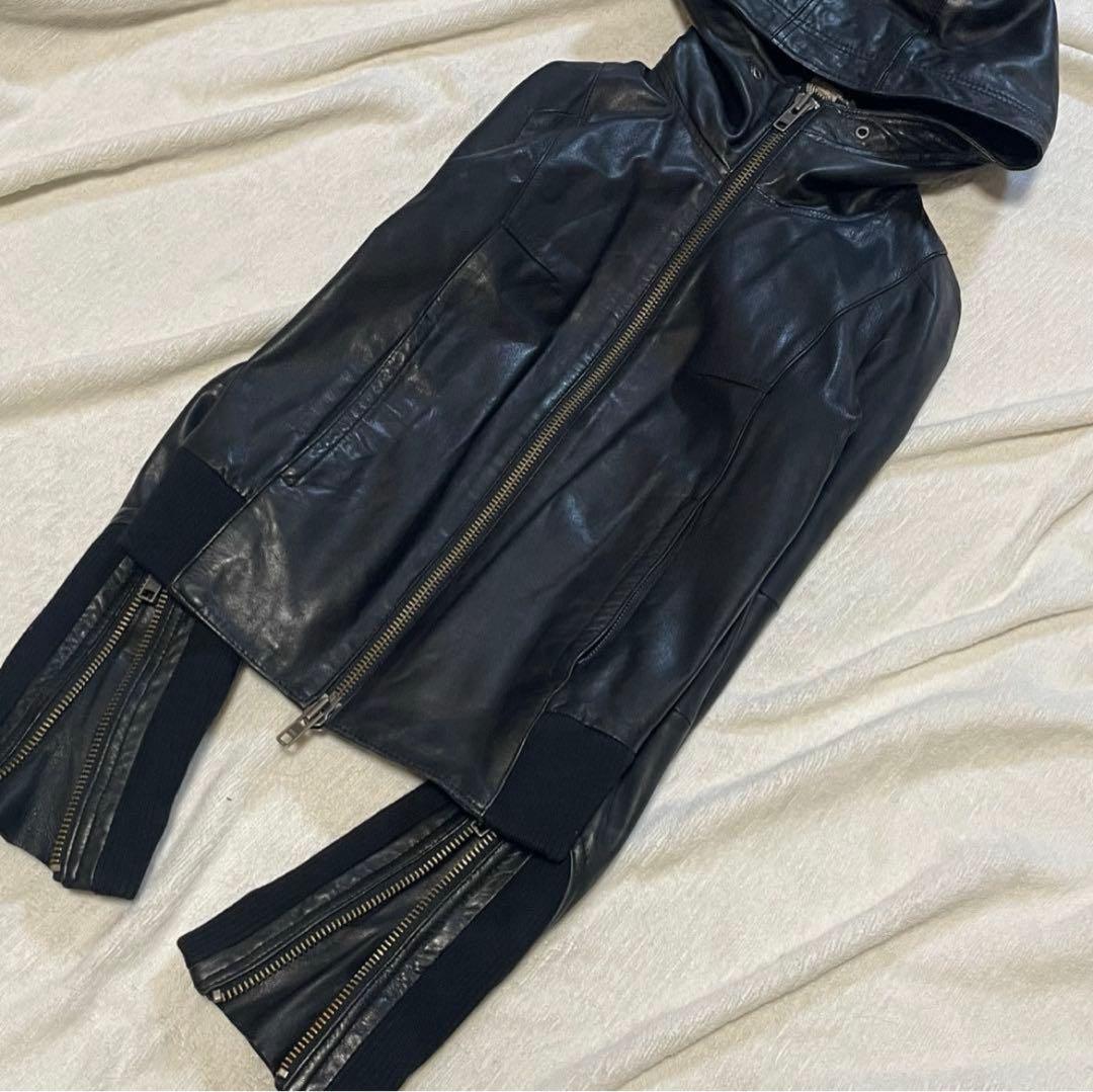 00s ハイネック 変形 レザージャケット Ekam 風 平成 アーカイブ