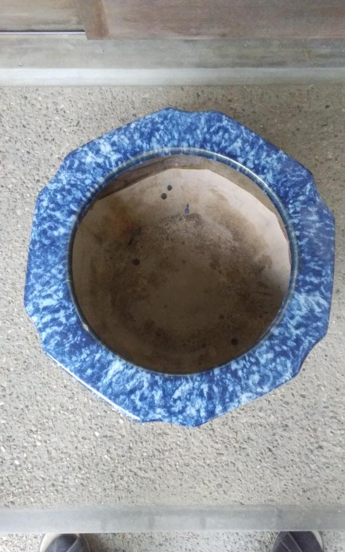 直径45㎝ 陶器製の火鉢 昭和レトロ アンティーク ヴィンテージ