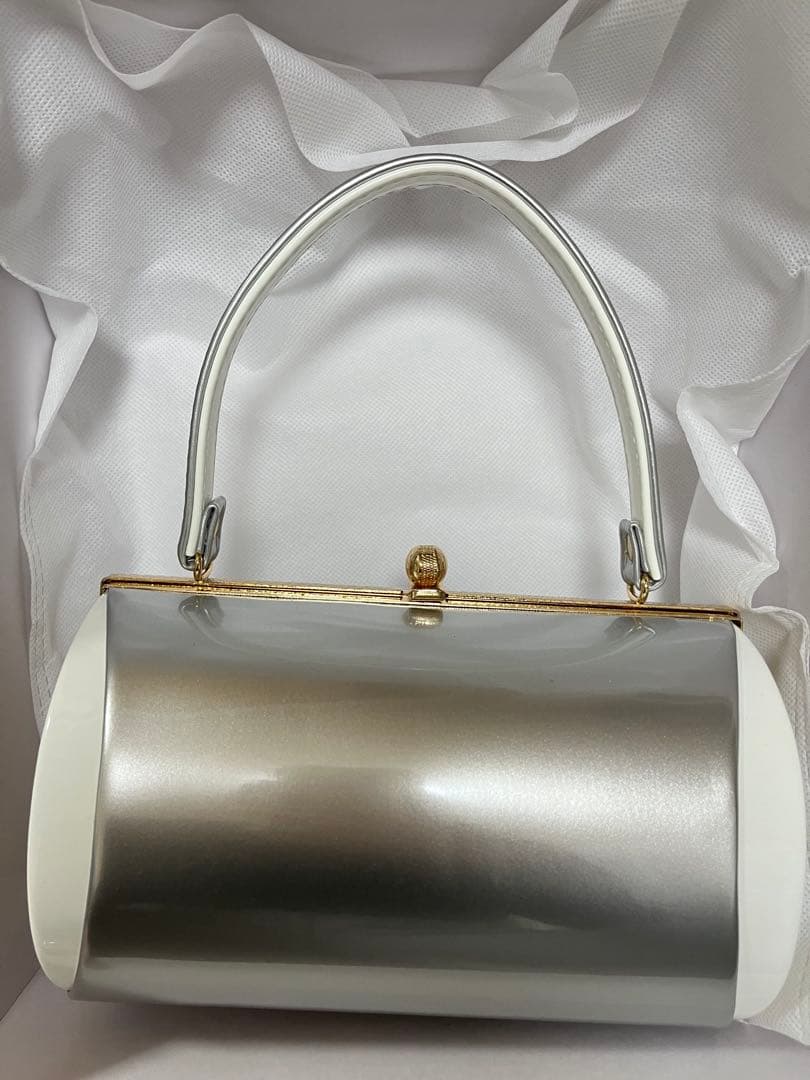 シルバー 和装用バッグ 草履セット 振り袖