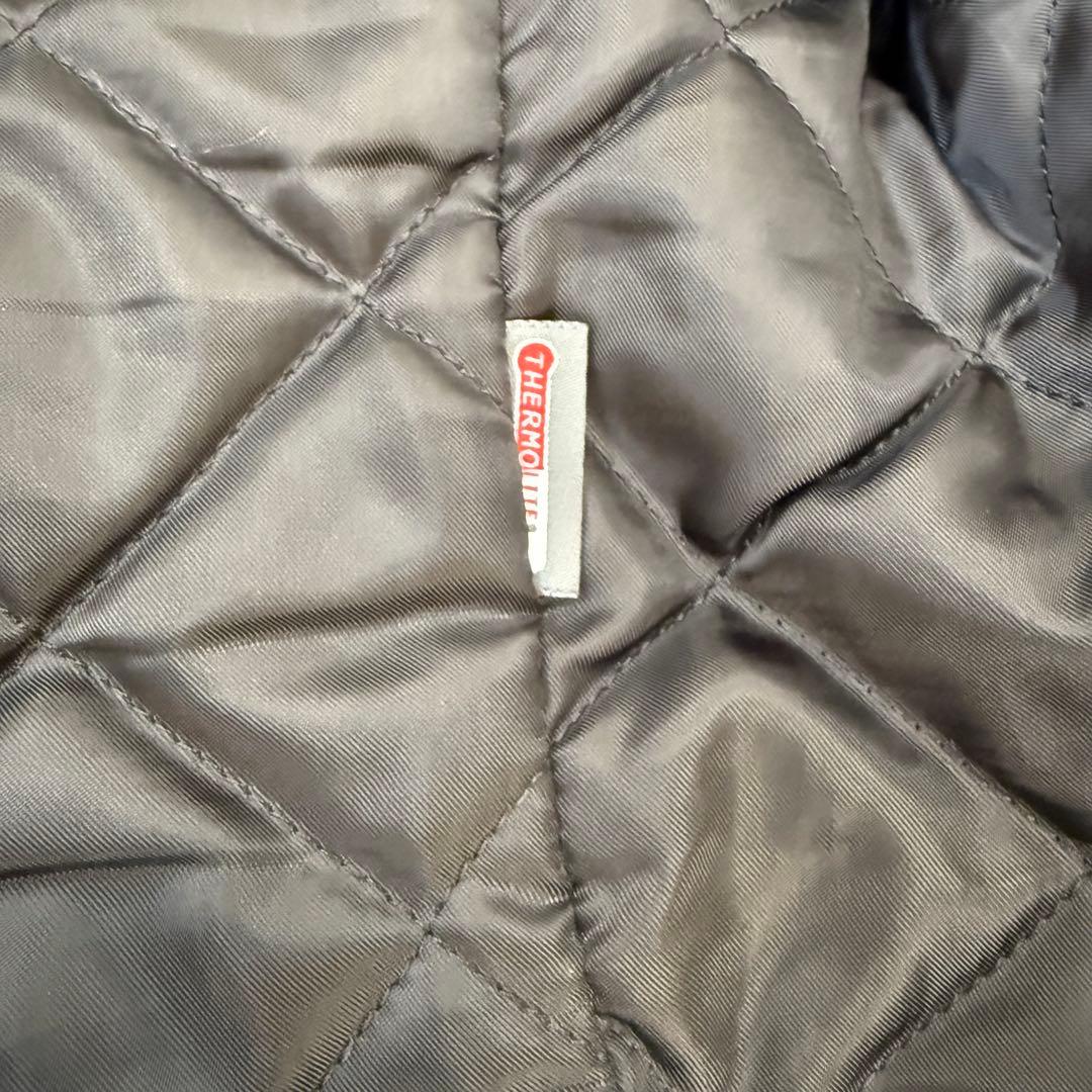 ナノユニバース ラムレザージャケット L キルティング中綿ジャケットの