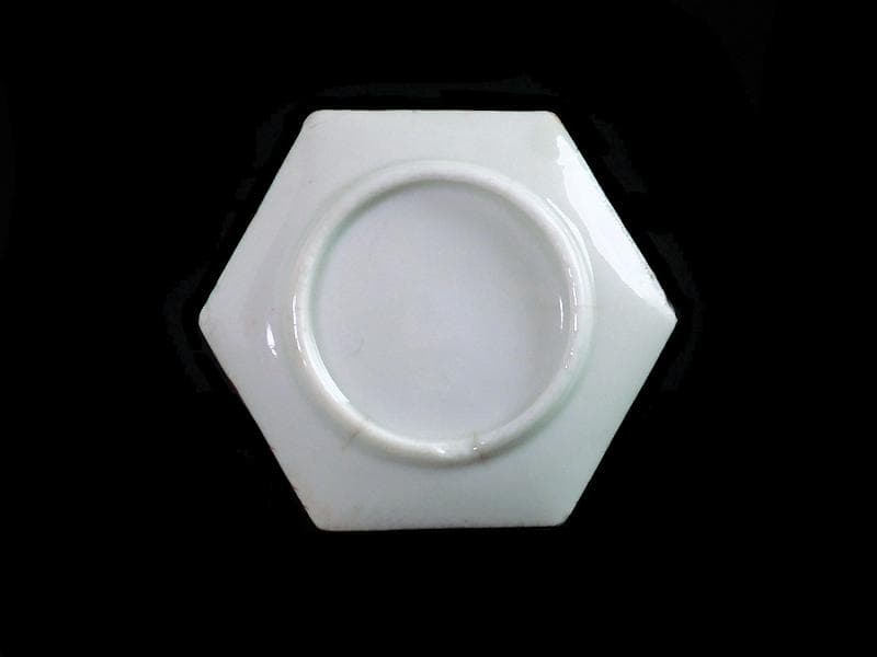 伊万里 瀬戸 色絵 幾何学紋の図 油壷 E421A-fbkn 美術品・アンティーク