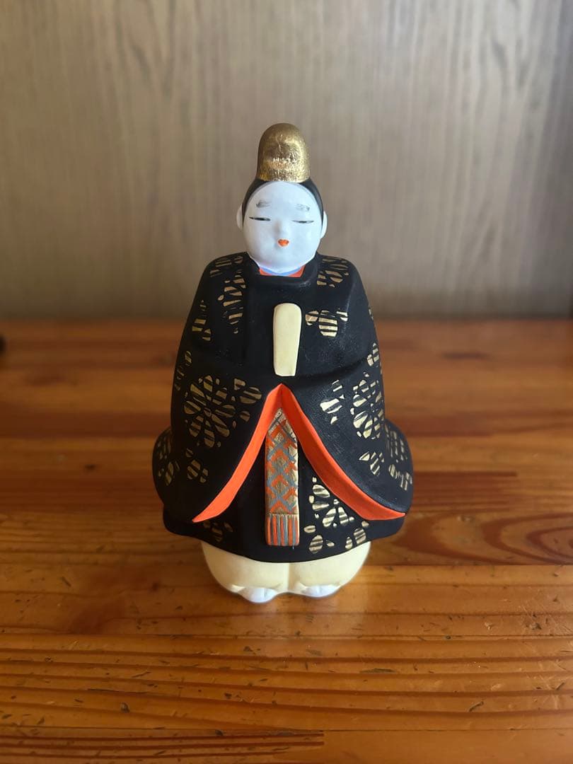 お雛様　京陶人形 小田益三作　雛人形台付