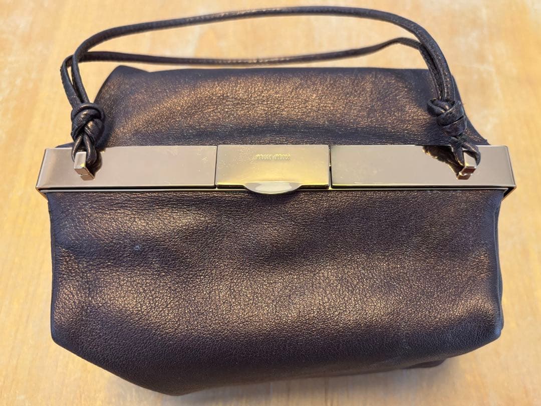 MIU MIU ダークブラウン パーティーバッグ