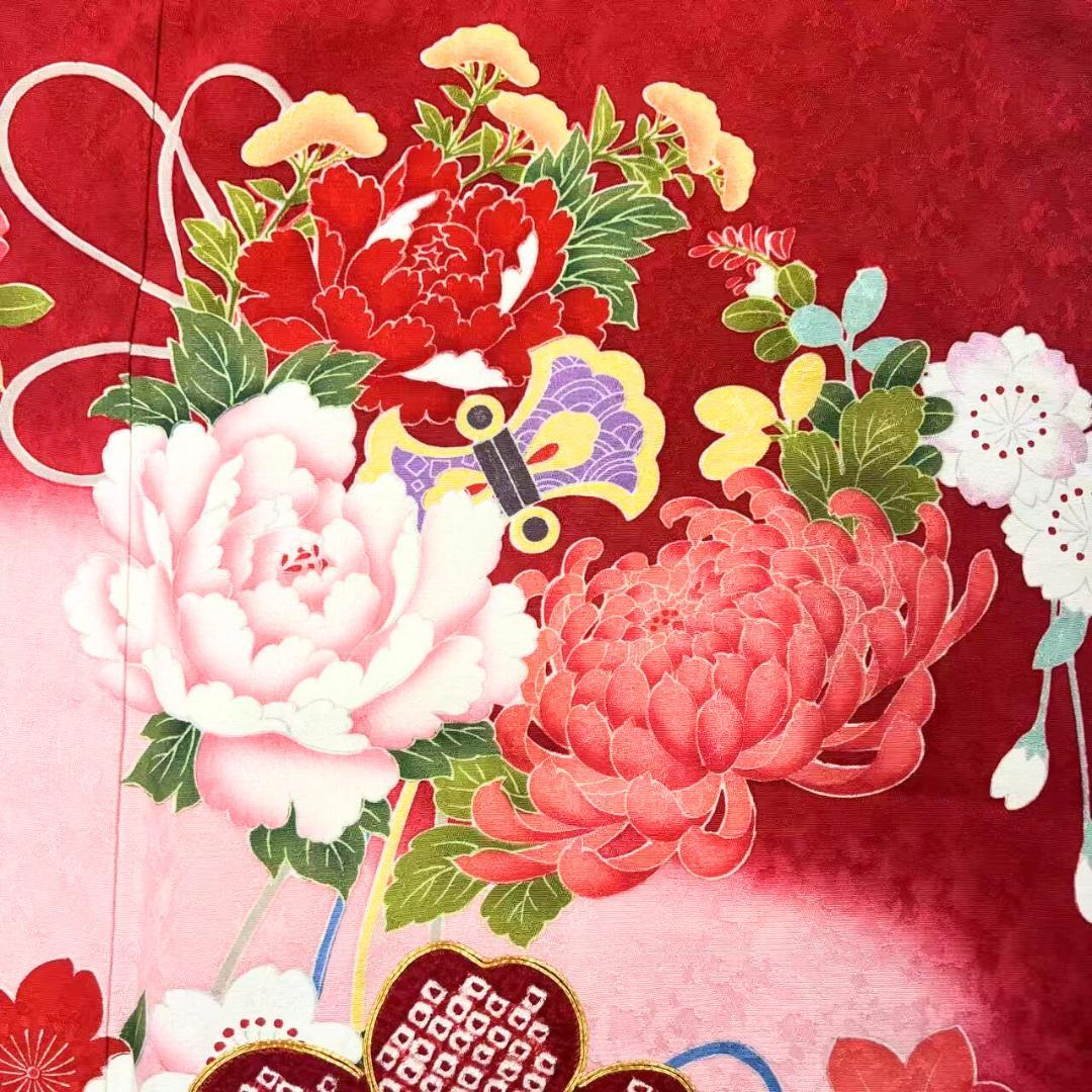 ≪早い者勝ち≫【美品】 振袖セット 成人式 正絹 古典柄 振袖 赤 S*144