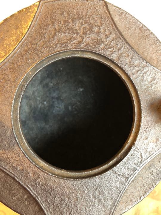 浄義 七宝 銚子 鉄瓶 共箱 陶器蓋付き