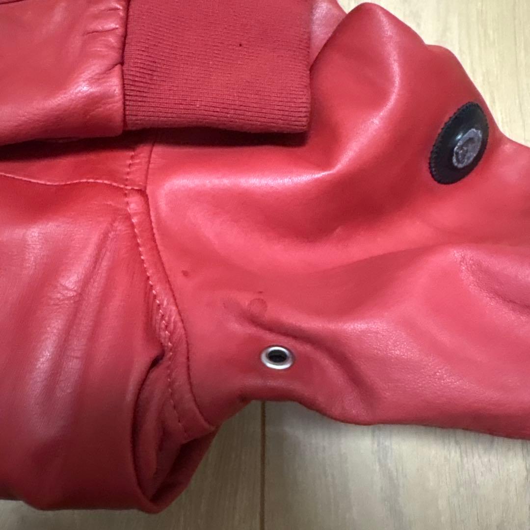 K*E様 ディーゼル diesel 赤 レザージャケット シングルライダース リ