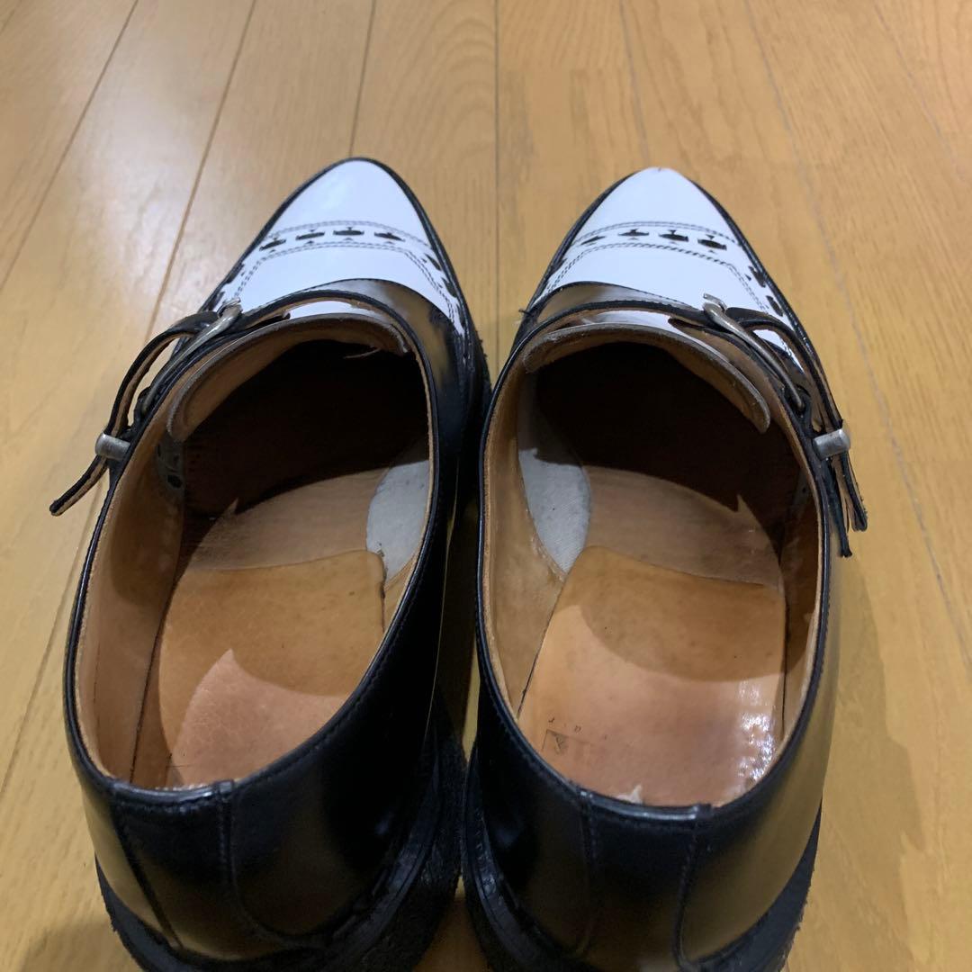 希少e coxラバーソール(UK7.5)ブラック/ホワイト(外観美品)