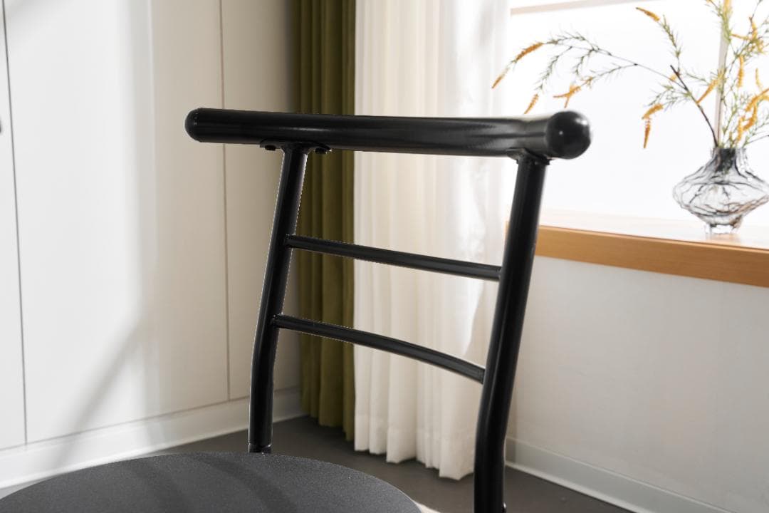 新登場！2人掛け円形ダイニング 3点セット　ダイニングテーブル　BLACK