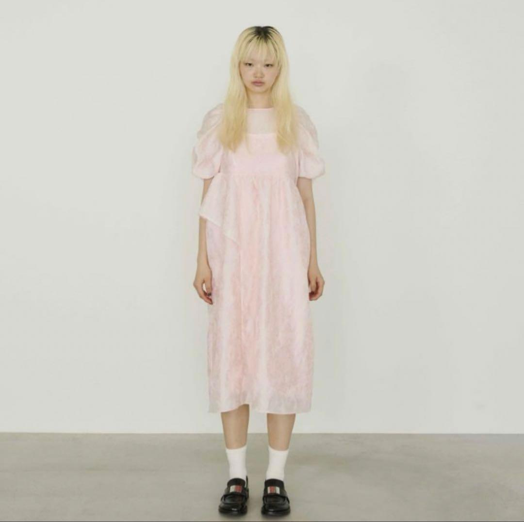 スーツ・フォーマル・ドレス ANDRESD bubble sleeve jacquard dress