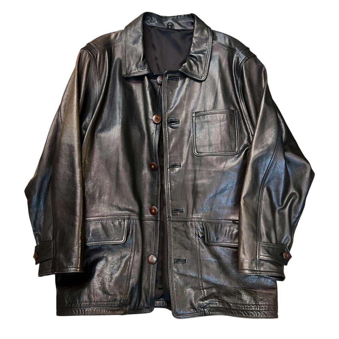 90s レザーカバーオール レザージャケット - メルカリ