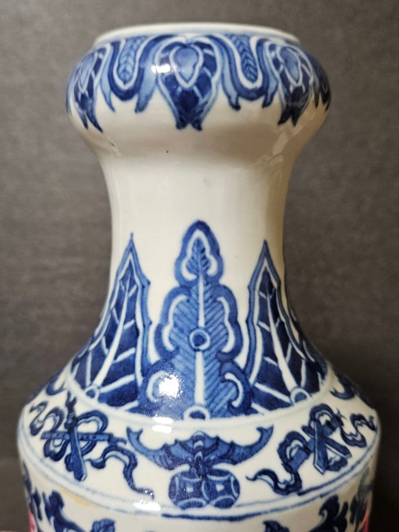 中国古美術 中国古陶磁 大清乾隆年製款 青華青花 花