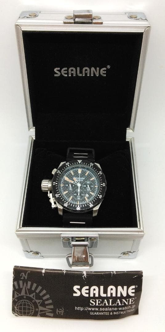 シーレーン 腕時計 クロノグラフ メンズ クォーツ 中古超美品！(07115)
