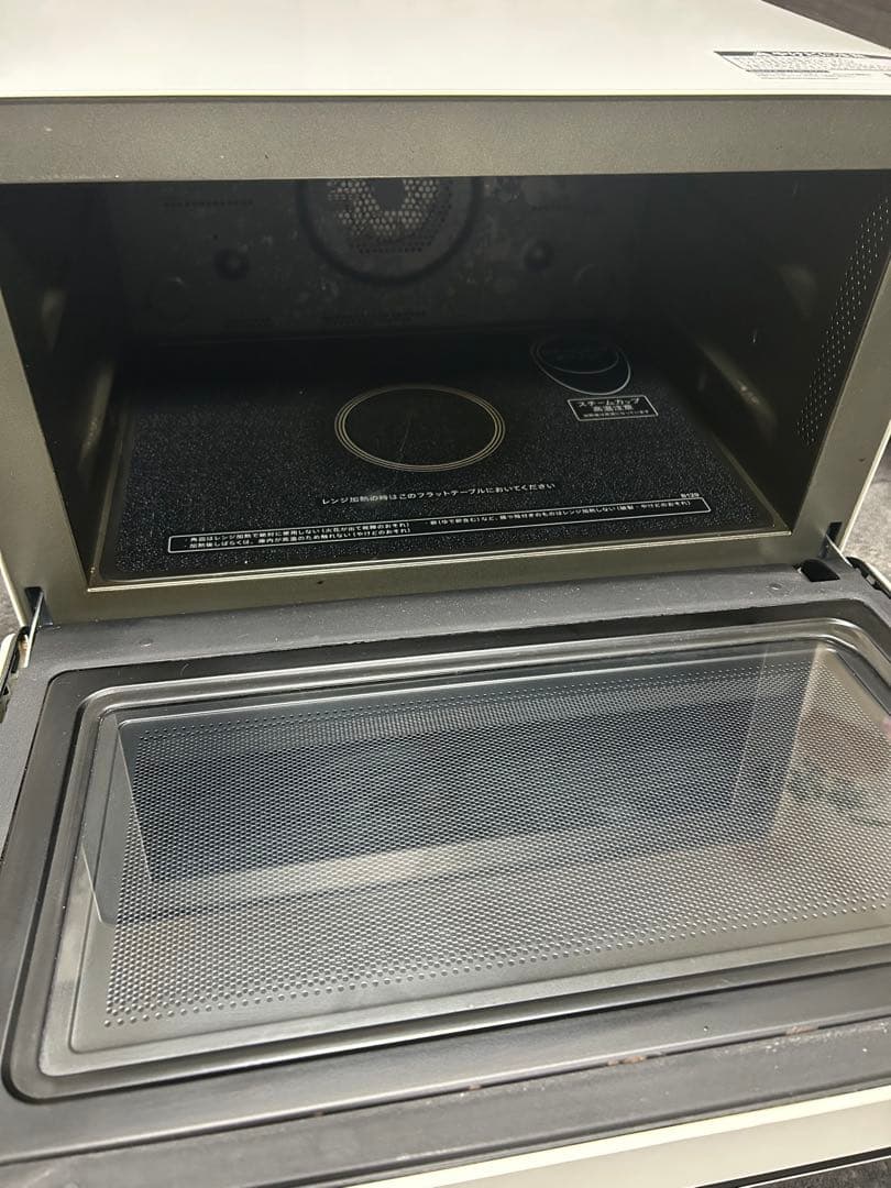ジャンク品SHARPオーブンレンジ RE-SS26B-W（フラットテーブル割れ